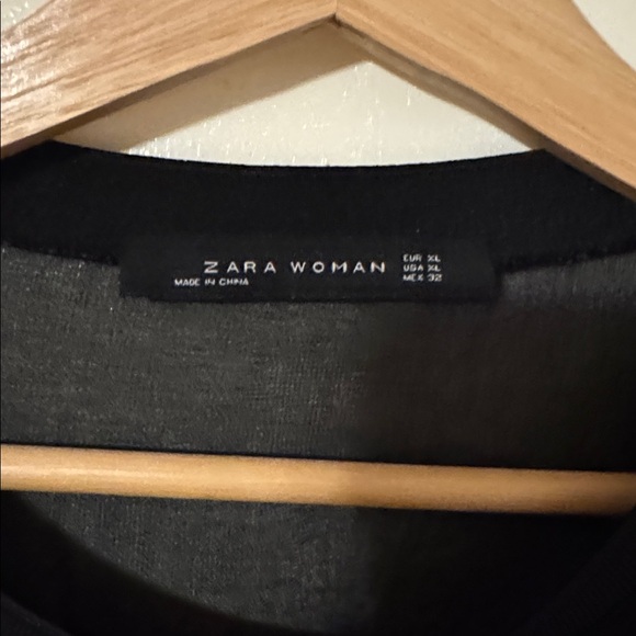 Zara Black Long Sleeve long Crew dress with side vents - size XL - 2 pieces - Picture 3 of 8